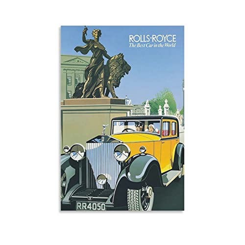 Vintage Car Poster Rolls Royce Leinwandbild Poster und Wandkunstdruck Moderne Familie Schlafzimmer Dekor Poster 30 x 45 cm von IFER