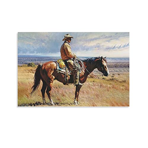 Vintage-Poster, Wilder Westen, Cowboy-Kunst, Leinwand, Kunst, Poster und Wandkunst, Druck, modernes Familien-Schlafzimmer, 40 x 60 cm von IFER