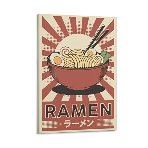 Vintage-Poster, japanisches Ramen-Poster auf Leinwand, Kunst, Poster und Wandkunst, Bilddruck, modernes Familien-Schlafzimmer, Deko-Poster, 40 x 60 cm von IFER