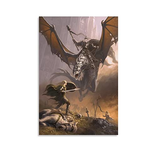 Vintage-Poster Eowyn Vs Nazgul Poster, dekoratives Gemälde, Leinwand, Wandkunst, Wohnzimmer, Poster, Schlafzimmer, Gemälde, 60 x 90 cm Vintage-Poster Eowyn Vs Nazgul Poster, dekoratives Gemälde, Leinwand, Wandkunst, Wohnzimmer, Poster, Schlafzimmer, Gemälde, 60 x 90 cm von IFER