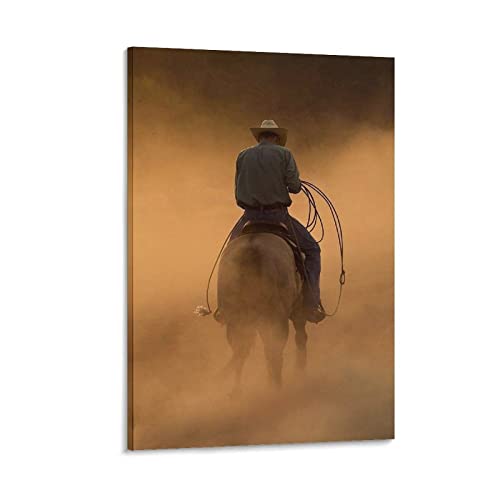 IFER Klassisches Western Cowboy Gemälde Leinwand Kunst Poster und Wandkunst Bild Druck Modern Family Schlafzimmer Dekor Poster 40 x 60 cm von IFER