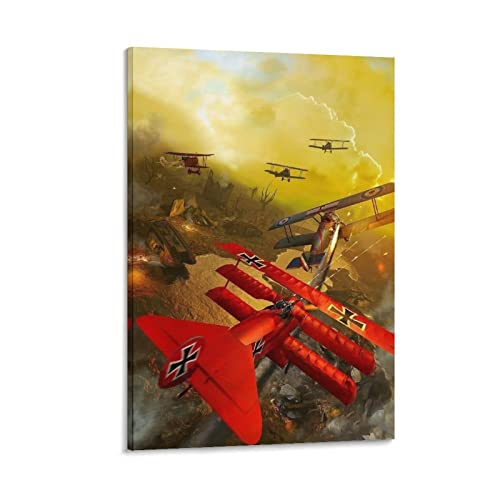 Vintage WWI Red Baron Art Poster Leinwand Kunst Poster und Wandkunst Bild Druck Moderne Familie Schlafzimmer Dekor Poster 30 x 45 cm von IFER