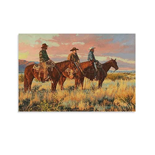 Vintage Western Cowboy Poster Leinwand Kunst Poster und Wandkunst Bild Druck Modern Familie Schlafzimmer Dekor Poster 50 x 75 cm von IFER