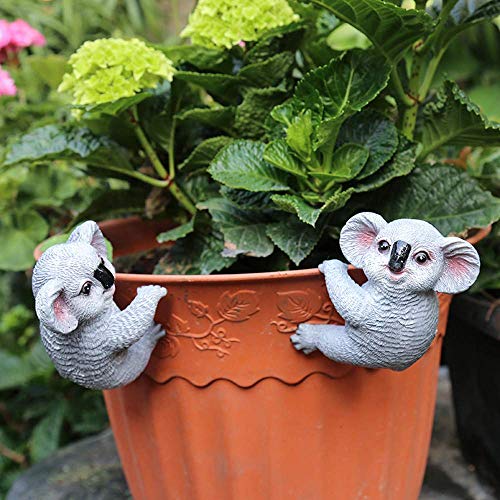 IFEVER Mini Resin Koala Miniature Fairy Garden Accessories, Micro Landscape Bonsai Decor Planter Pot Hanger Decorations von IFEVER