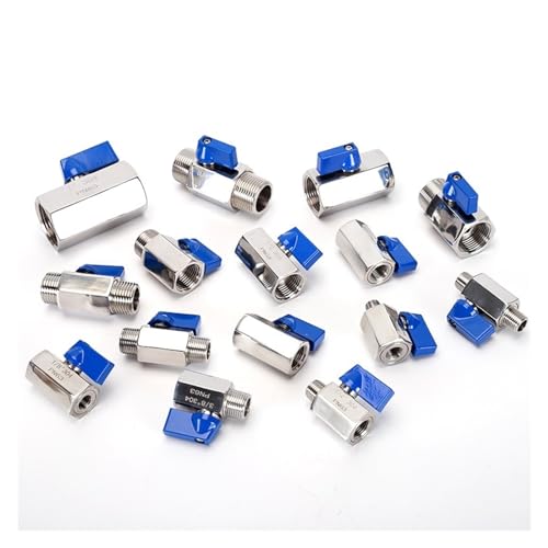 1 Stück 1/8 Zoll 1/4 Zoll 3/8 Zoll 1/2 Zoll 3/4 Zoll 1 Zoll F/MM/MF/F SS316 Küchenrohr manueller Metallgriffschalter pneumatischer Mini-Kugelhahn(1/4",316_FEMALE TO FEMALE) von IFFSUEVL