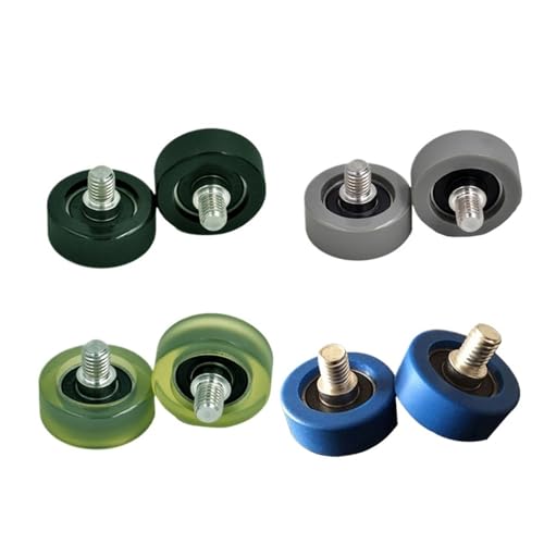 10 32x12-M8x10 PU-Gleitrollen/Räder mit Schrauben, kunststoffbeschichtete 608ZZ-Lager mit M8X10-Schrauben aus Edelstahl 304(Transparent) von IFFSUEVL