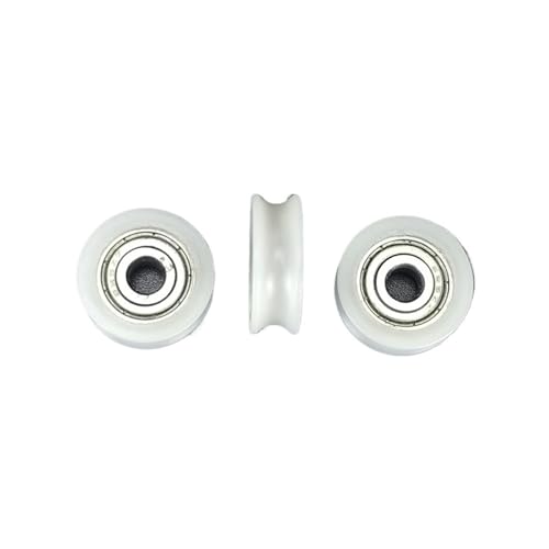 10 Stück 5 x 20 x 7 U-Nut for Tür und Fenster, schwarzes Nylon-Lagerloch 5 mm, Riemenscheiben-/Rollen-/Riemenscheiben-Durchmesser 20 mm, Dicke 7 mm.(White) von IFFSUEVL