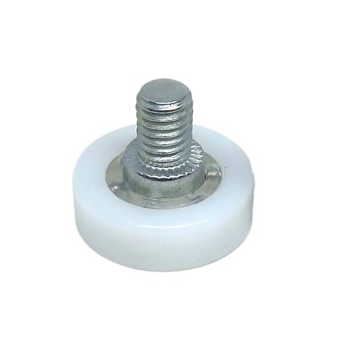 10 Stück Außendurchmesser 19 mm, weiße POM-Kassenschubladenrollen mit M6-Schrauben, Schrankrollen DR19 DO19 DR22 DU22 DR26 DR28 DR30(DR19-C2L8W6M6) von IFFSUEVL