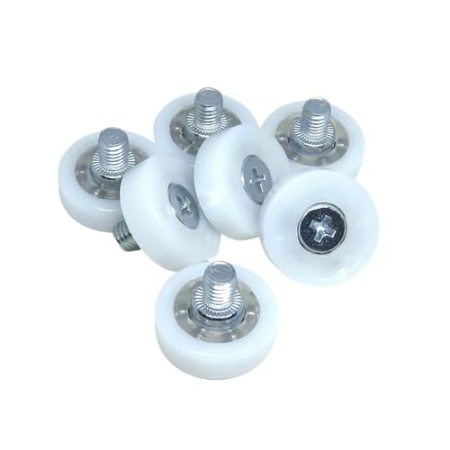 10 Stück Außendurchmesser 19xM6 Schraube POM Geldautomat Schubladenrolle DR19 C1L8W6M6 Schreibtisch Büroschrank Schubladenrolle DO19 DR22 DU22 DR30(DO19-C2L8W6M6) von IFFSUEVL