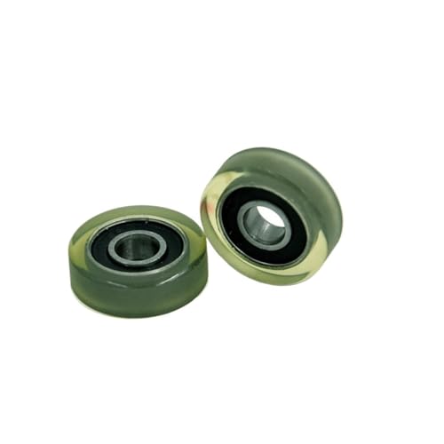 10PCS 6 * 20 * 6 transparente flache Abdeckung Gummi 696RS Lagerlochdurchmesser 6mm, Riemenscheibe/Rolle/Raddurchmesser 20mm, verschiebbare Nylonriemenscheibe von IFFSUEVL