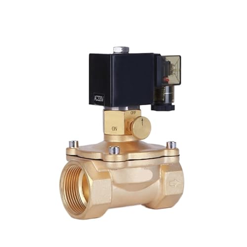 1PCS DN15-50 elektrisches Magnetventil Messing mit manuellem Notschalter AC220V Wasser, Öl, Luft + energiesparendes Magnetventil(1,G_AC220V_ENERGY SAVING) von IFFSUEVL