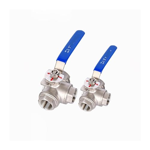 1PCS DN15 DN20 DN25 DN32 DN40 DN50 Edelstahl Drei-Wege-Kugelhahn L-Typ T-Typ 304 Innengewinde Handventil(2′,T Type) von IFFSUEVL