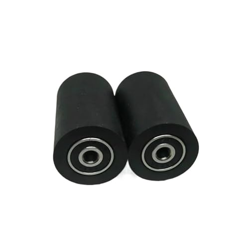 4 Stück 5/6/7/8/10 mm Lochdurchmesser 30 mm Durchmesser 50 mm Länge Polyurethan-Druckrad Doppellager PU-Führungsrad Förderbandrolle(Size 5x30x50mm) von IFFSUEVL