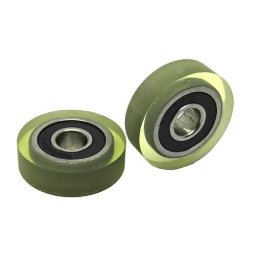 5 Stück PU-beschichtete Rollen mit 18 mm Außendurchmesser und 605RS-Lagern PU60518-5 Zählrad mit Polyurethan-Überzug und Gummi-Zählrad mit 5 mm Innendurchmesser(PU68516-5C1L6M4) von IFFSUEVL