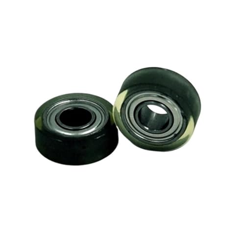 Das mit Polyurethan PU beschichtete Kunststofflager hat einen Lochdurchmesser von 4 mm, eine Rollendicke von 4–5 mm und einen Raddurchmesser von 11–18 mm. Flache Geräterollen, flache Räder(4X11X4) von IFFSUEVL