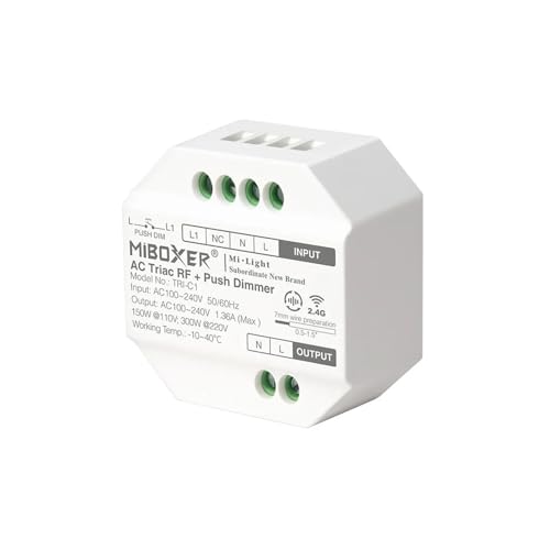 IFFSUEVL 1PCS/1SET Push-Dimmer Push-Dimmer/K1 Drehschalter Panel Fernbedienung geeignet for Monochrome Lampe AC110V-220V(Only TRI-C1) von IFFSUEVL