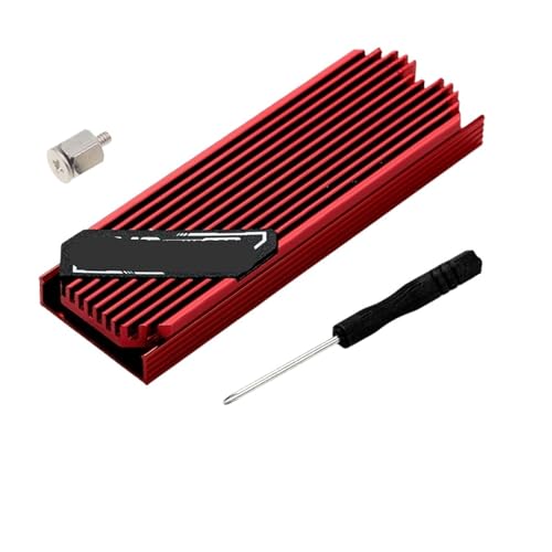 M2 2280 SSD-Festplatte Aluminium-Kühlkörper mit Wärmeleitpad-Kühlkörper(Red A) von IFFSUEVL