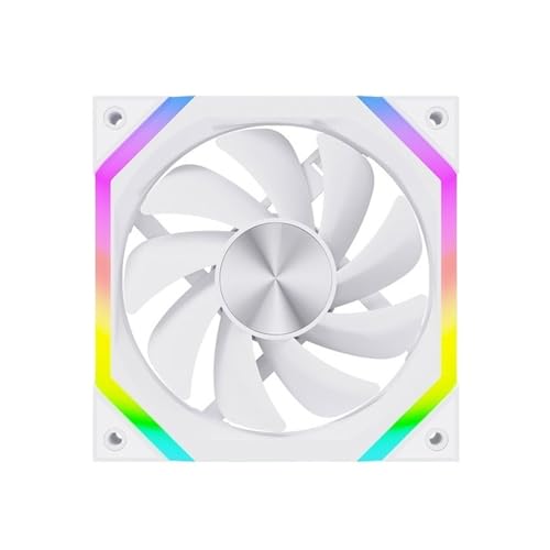 ZF-120 12V Computergehäuselüfter 12cm ARGB 4-poliger Lüfter(White REGULAR) von IFFSUEVL