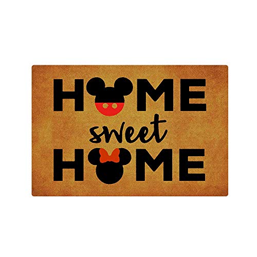 Lustige Haustürmatte Home Sweet Home Fußmatte Lustige Fußmatte für den Außen- und Innenbereich, flache Teppichmatten für den Eingang 59,9 cm (B) x 39,9 cm (L) von IFHUH