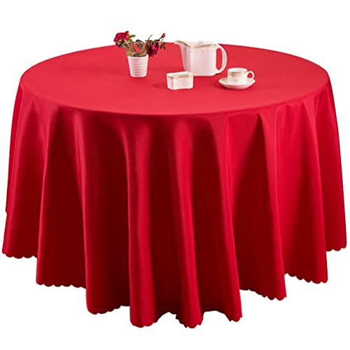 IFIKK Rund Tischdecke, Tischdecke Abwaschbar, Wasserabweisend Tischtuch, Table Cloth, Tafeldecke mit Saum, Tischtücher Fleckschutz Pflegeleicht Abwaschbar von IFIKK