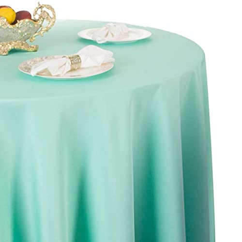 IFIKK Rund Tischdecke, Tischdecke Abwaschbar, Wasserabweisend Tischtuch, Table Cloth, Tafeldecke mit Saum, Tischtücher Fleckschutz Pflegeleicht Abwaschbar (Rund: 220cm, Grün) von IFIKK