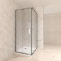 Duschkabine mit Schiebetüren Eckdusche mit Rollensystem aus ESG Glas 190cm Hoch 90x110 Duschkabine mit Schiebetüren Eckdusche mit Rollensystem aus ESG Glas 190cm Hoch 90x110 von IFLAIR