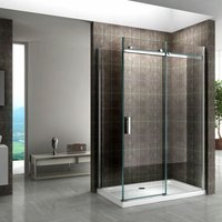 Duschkabine mit Schiebetüren nano-esg Klarglas DK06 160X95cm von IFLAIR