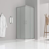 Satinierte Duschkabine mit Schiebetüren Eckdusche mit Rollensystem aus ESG Glas 190cm Hoch DK77 70x85 cm Satinierte Duschkabine mit Schiebetüren Eckdusche mit Rollensystem aus ESG Glas 190cm Hoch DK77 70x85 cm von IFLAIR