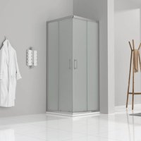 Satinierte Duschkabine mit Schiebetüren Eckdusche mit Rollensystem aus esg Glas 190cm Hoch DK77 75x100 cm Satinierte Duschkabine mit Schiebetüren Eckdusche mit Rollensystem aus esg Glas 190cm Hoch DK77 75x100 cm von IFLAIR