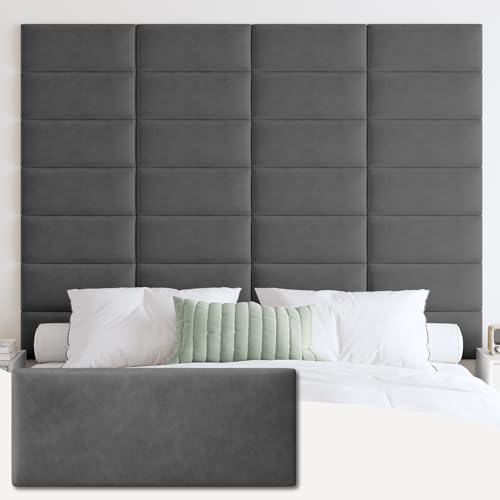 IFNOW Wandmontiertes gepolstertes Kopfteil für King-Size-Bett, 3D-Abziehen und Aufkleben, schalldichte Paneele, wiederverwendbar und abnehmbar, gepolstertes Lederbett-Kopfteil, 12 Paneele 25 x 60 cm IFNOW Wandmontiertes gepolstertes Kopfteil für King-Size-Bett, 3D-Abziehen und Aufkleben, schalldichte Paneele, wiederverwendbar und abnehmbar, gepolstertes Lederbett-Kopfteil, 12 Paneele 25 x 60 cm von IFNOW