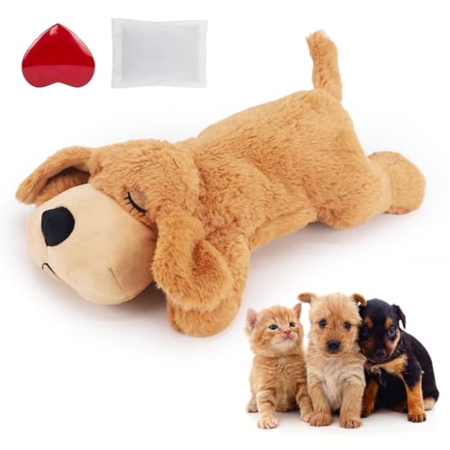 IFOYO Heartbeat Hundespielzeug, linderndes Hundespielzeug mit beruhigendem Herzschlag Sound für Welpen, Hunde, Katzen, Trennungsangst, Welpenherzschlag, Tröster für Verhaltenstraining (waschbar von IFOYO