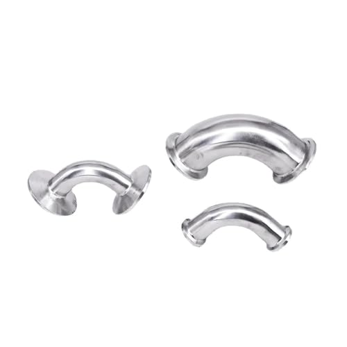 0.5" 1.5" 2" 2.5" 3" 3.5" 4" Tri Clamp 90 Degree Elbow SUS304 316L Stainless Steel Sanitary Pipe Fitting Connector Homebrew Beer IFWGFVTZ(SUS304,90 DEGREE ELBOW_76MM OD K91MM) von IFWGFVTZ