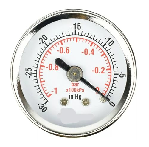 1-1/2" Vakuum-Manometer - verchromtes Stahlgehäuse 1/8" NPT, MNT -30 MmHg/0 PSI 1-1/2" Vakuum-Manometer - verchromtes Stahlgehäuse 1/8" NPT, MNT -30 MmHg/0 PSI von IFXAVJWSQ