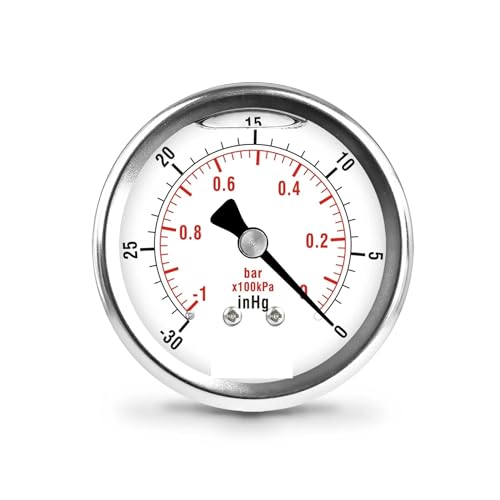 2,5" flüssigkeitsgefülltes Vakuum-Manometer -30 hg/0-1 bar, Edelstahlgehäuseboden MNT- 2,5" flüssigkeitsgefülltes Vakuum-Manometer -30 hg/0-1 bar, Edelstahlgehäuseboden MNT- von IFXAVJWSQ