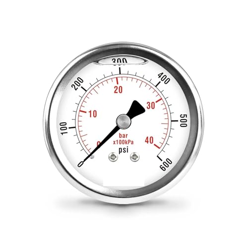 2-1/2" Manometer, Edelstahlgehäuse, flüssigkeitsgefüllt, MNT-Rückseite 0-600 PSI- 2-1/2" Manometer, Edelstahlgehäuse, flüssigkeitsgefüllt, MNT-Rückseite 0-600 PSI- von IFXAVJWSQ