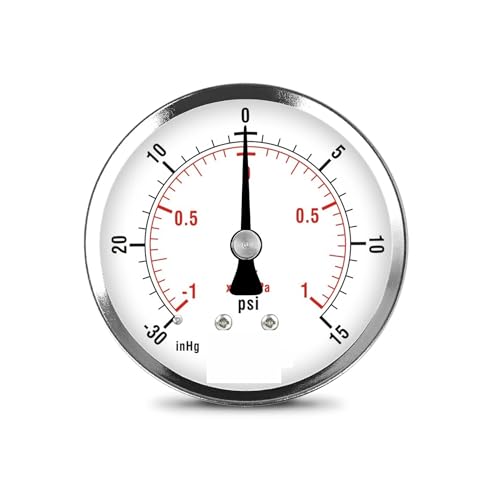 2-1/2" Trockenverbindungs-Vakuummeter, verchromter Stahlgehäuseboden – 30" Höhe / +15 psi – 2-1/2" Trockenverbindungs-Vakuummeter, verchromter Stahlgehäuseboden – 30" Höhe / +15 psi – von IFXAVJWSQ