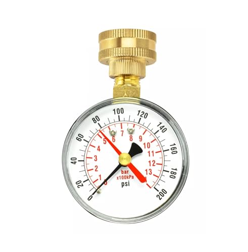 2-1/2" Wasserdruckprüfgerät 200 PSI, 3/4" Innengewindeschlauch- 2-1/2" Wasserdruckprüfgerät 200 PSI, 3/4" Innengewindeschlauch- von IFXAVJWSQ