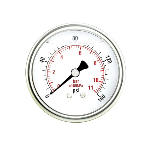 2" Manometer, Edelstahlgehäuse, flüssigkeitsgefüllt, Rückmontage, 160 PSI- 2" Manometer, Edelstahlgehäuse, flüssigkeitsgefüllt, Rückmontage, 160 PSI- von IFXAVJWSQ
