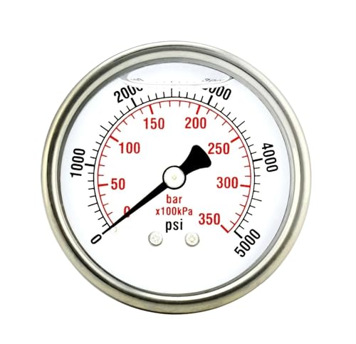 2" Manometer, Edelstahlgehäuse, flüssigkeitsgefüllt, Rückmontage, 5000 PSI - 2" Manometer, Edelstahlgehäuse, flüssigkeitsgefüllt, Rückmontage, 5000 PSI - von IFXAVJWSQ