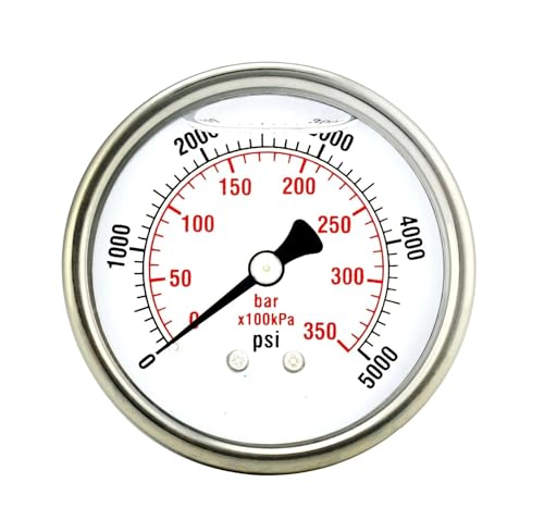 2" Manometer, Edelstahlgehäuse, flüssigkeitsgefüllt, Rückmontage, 5000 PSI - 2" Manometer, Edelstahlgehäuse, flüssigkeitsgefüllt, Rückmontage, 5000 PSI - von IFXAVJWSQ