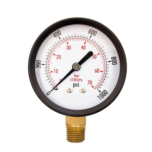 2-Zoll-Mehrzweck-Druckmessgerät, 1/4-Zoll-NPT-Untersitz, schwarzes Stahlgehäuse, 0-1.000 PSI- 2-Zoll-Mehrzweck-Druckmessgerät, 1/4-Zoll-NPT-Untersitz, schwarzes Stahlgehäuse, 0-1.000 PSI- von IFXAVJWSQ