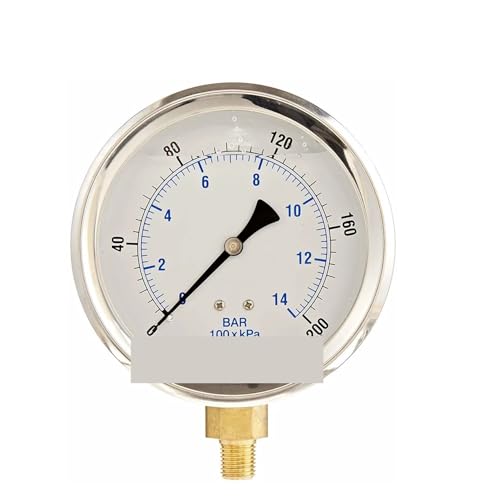 Druckmessung 0-200 PSI, 4"-Front, 1/4"-Untermontage von IFXAVJWSQ
