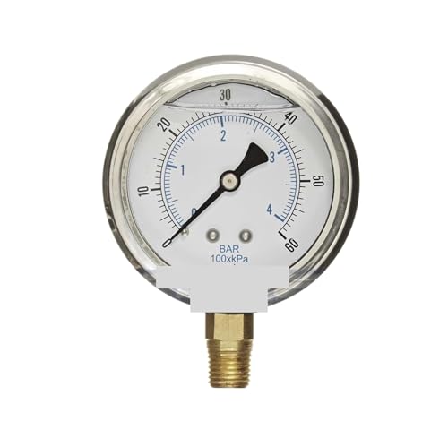 Druckmessung 0–60 PSI, 2,5 Zoll Vorderseite, 1/4 Zoll NPT untere Halterung von IFXAVJWSQ