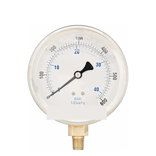 Messung des Flüssigkeitsfülldrucks 0–600 PSI, 4-Zoll-Vorderseite, 1/4-Zoll-Untermontage von IFXAVJWSQ