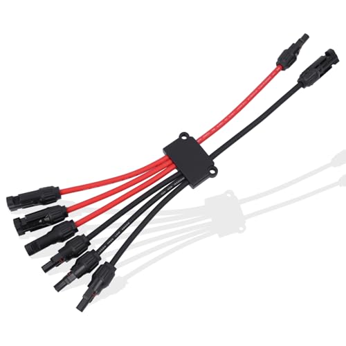 IFYKIM Solar-Parallelstecker für 3 Solarmodule, werkzeugloser MC4-Solarkabel-Splitter, Y-Abzweig-Solarmodul-Splitter, 2 bis 6 Solar-Paralleladapter IP68 wasserdicht (FMMM/MFFF) von IFYKIM