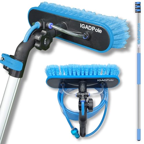 IGADPole 3.6 m Waschbürste Verlängerungsstangen-Set – Wasserführende Waschbürste mit Schlauch, 3-stufige Teleskopstange für Auto-, Fenster- & Solarreinigung IGADPole 3.6 m Waschbürste Verlängerungsstangen-Set – Wasserführende Waschbürste mit Schlauch, 3-stufige Teleskopstange für Auto-, Fenster- & Solarreinigung von IGAD