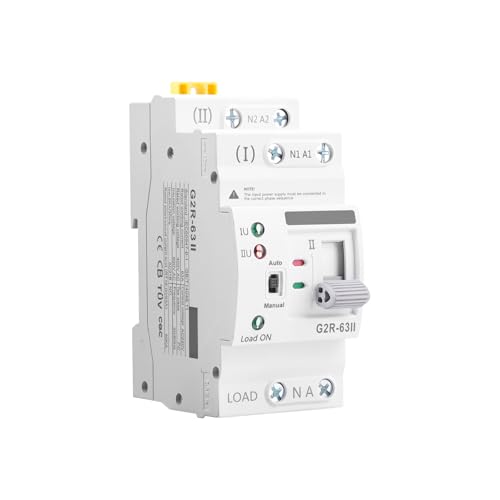 Netzvorrangschaltung Dual Power Automatic Transfer Switch 2P 63A 220V ATS Photovoltaico Schalter 2 Positionen Notstrom Umschalter-Doppelspeisung für Haushalts und Industrieanlagen von IGEYAPA