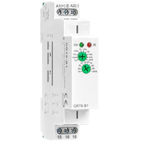 Relais 10A a Funzione Singola con Dismpaggio Rittatato, Single Relais GRT6-B1 AC/DC24V-240V, 1 SPDT Smart Switcher Temporizzato, Elektronisches Relais für Beleuchtungsautomatisierung und Ausrüstung Relais 10A a Funzione Singola con Dismpaggio Rittatato, Single Relais GRT6-B1 AC/DC24V-240V, 1 SPDT Smart Switcher Temporizzato, Elektronisches Relais für Beleuchtungsautomatisierung und Ausrüstung von IGEYAPA