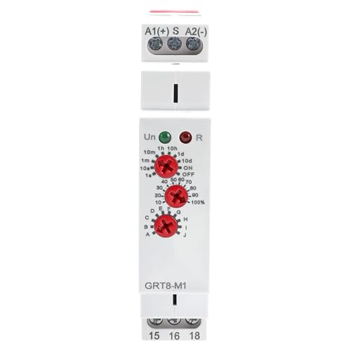 Zeitrelais AC/DC12-240V Multifunktion 1 SPDT Zeitgeber 10 Modus Verzögerung 0,1s-10 Tage mit Führung DIN 35mm-Präzisionskontrolle Industrie und Haushalt Zeitrelais AC/DC12-240V Multifunktion 1 SPDT Zeitgeber 10 Modus Verzögerung 0,1s-10 Tage mit Führung DIN 35mm-Präzisionskontrolle Industrie und Haushalt von IGEYAPA