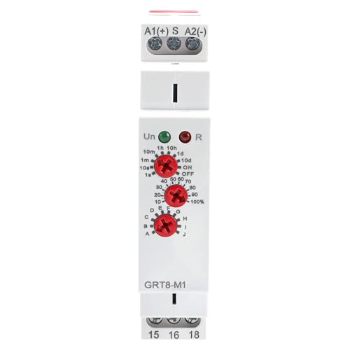 Zeitrelais AC 230V Multifunktion 1 SPDT Zeitgeber 10 Modus Verzögerung 0.1s-10 Tage mit Führung DIN 35mm, Präzisionskontrolle Industrie und Haushalt GRT8-M1 AC230V Zeitrelais AC 230V Multifunktion 1 SPDT Zeitgeber 10 Modus Verzögerung 0.1s-10 Tage mit Führung DIN 35mm, Präzisionskontrolle Industrie und Haushalt GRT8-M1 AC230V von IGEYAPA